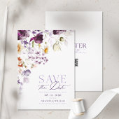 Elegante, florale Save the Date-Karte Date