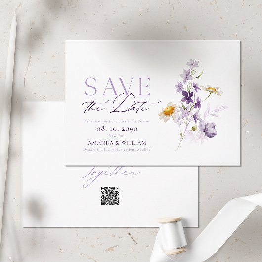 Elegante, florale Save the Date-Karte Date