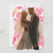 Elegante, florale Save the Date-Karte Date (Rückseite)
