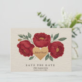 Elegante, florale Save the Date-Karte Einladung (Stehend Vorderseite)