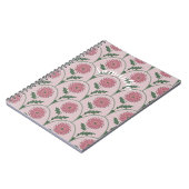 Elegante florale Schuppenform & individueller Name Notizblock (Linke Seite)