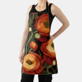 Elegante florale Schürze (Rost, Orange, Peach, Bla (InSitu)