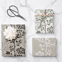 Elegante Florale Silhouetten Minimalistische Botan