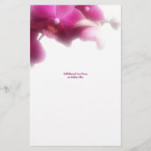 Elegante florale Speisekarte zum Hochzeitsessen (Rückseite)