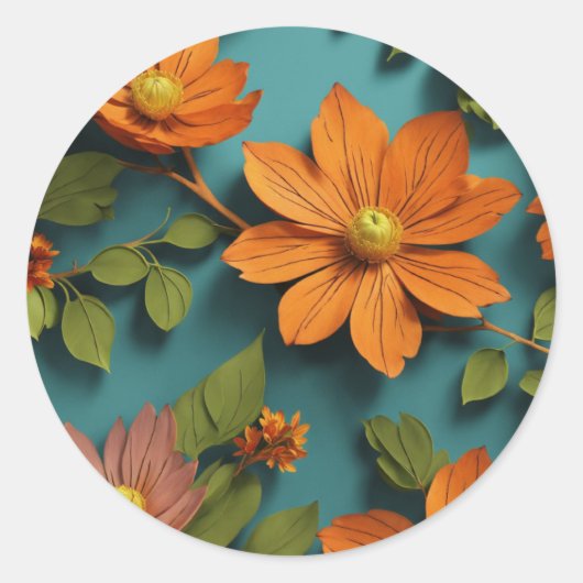 Elegante florale Stickers (Vorderseite)