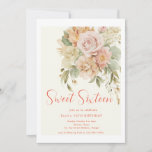 Elegante florale Sweet 16 Birthday Einladungskarte Einladung<br><div class="desc">Feiern Sie ein besonderes Sweet 16 mit dieser eleganten Aquareller Blumeneinladung. Mit sanften pastellfarbenen Rose,  Pfannkuchen und zarter Vegetation lädt dieser individuell gestaltbare Geburtstag zu einem stilvollen und unvergesslichen Fest ein. Einfach den Text für Ihre Veranstaltung personalisieren und Ihre Gäste mit diesem schönen,  zeitlosen Design beeindrucken</div>