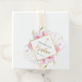 Elegante florale Taufe Vielen Dank Geschenkanhänger (Beispiel)