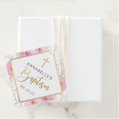 Elegante florale Taufe Vielen Dank Geschenkanhänger (Beispiel)