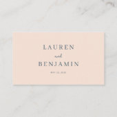 Elegante Florale Tischnummernkarte Platzkarte (Rückseite)