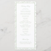 Elegante Florale Toile-Krone-Monogramm-Hochzeit Programm (Rückseite)