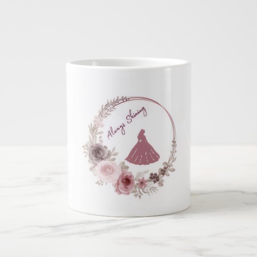 Elegante florale Typografie Klassische Tasse & Sti (Vorderseite)