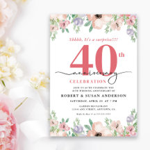Elegante Florale Überraschung 40. Hochzeitstag