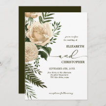 Elegante florale Vegetation und Cream Bouquets Wed