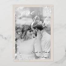 Elegante florale viktorianische Save-the-Date-Einl