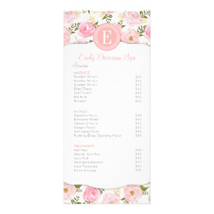 Elegante Florale Vintage Custom Spa Vorlage Werbekarte