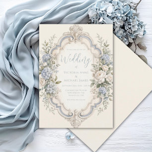 Elegante florale Vintage-romantische Hochzeitseinl Einladung