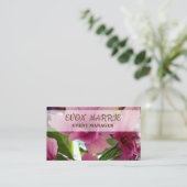 Elegante florale Visitenkarte (Stehend Vorderseite)