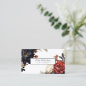 Elegante florale Visitenkarte (Stehend Vorderseite)