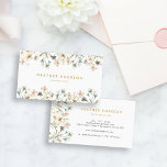 Elegante florale Visitenkarte<br><div class="desc">Die elegante und stilvolle Visitenkarte mit atemberaubendem handbemaltem Aquarellpinke,  staubblauem und gelblich gepresstem Vintagen Wildblumen mit schlängelgrünem Botanicaluf. Finden Sie passende Produkte in der Business Collection Elegant Pastel Watercolor Wildblume.</div>
