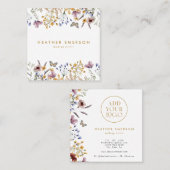 Elegante florale Visitenkarte (Vorne/Hinten)