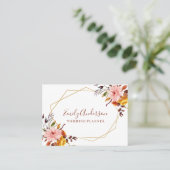 Elegante florale Visitenkarte (Stehend Vorderseite)