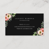 Elegante florale Visitenkarte (Rückseite)