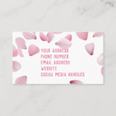 Elegante florale Visitenkarte für Florist (Rückseite)