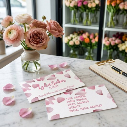 Elegante florale Visitenkarte für Florist