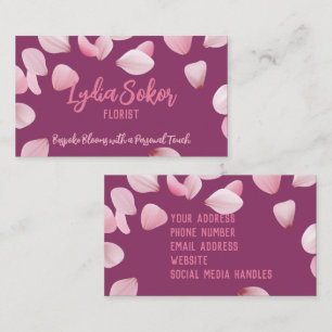 Elegante florale Visitenkarte für Florist