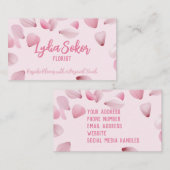 Elegante florale Visitenkarte für Florist (Vorne/Hinten)