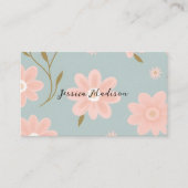 Elegante florale Visitenkarte mit QR Code | DP7 (Vorderseite)