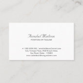 Elegante florale Visitenkarte mit QR Code | DP7 (Rückseite)