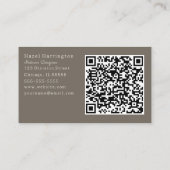 Elegante florale Visitenkarte Modernes Schwarzes B (Rückseite)