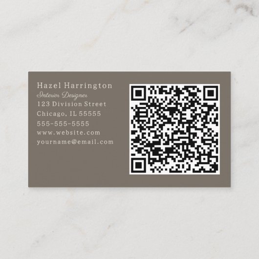 Elegante florale Visitenkarte Modernes Schwarzes B (Rückseite)