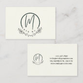 Elegante florale Visitenkarten Visitenkarte (Vorne/Hinten)