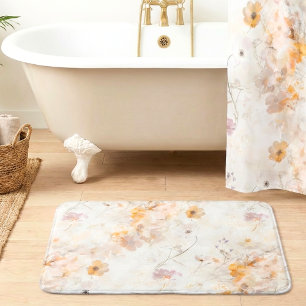 Elegante Florale Wasserfarbe Badematte