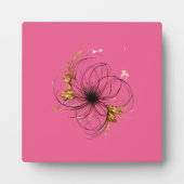 Elegante Florale Wasserfarben-Kunst Fotoplatte (Vorderseite)