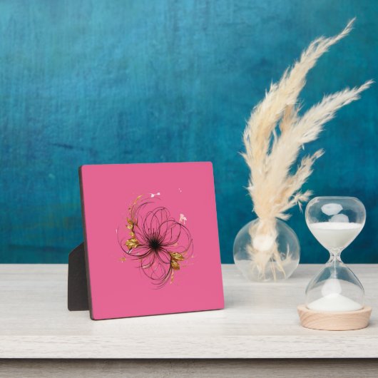 Elegante Florale Wasserfarben-Kunst Fotoplatte (InSitu)