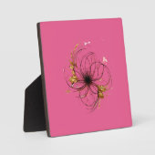 Elegante Florale Wasserfarben-Kunst Fotoplatte (Vorderseite)