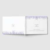 Elegante florale Wasserfarben Lavendel Wedding Gästebuch (Voll)