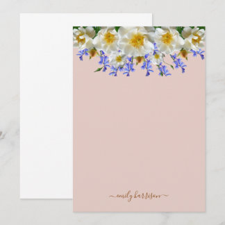 Elegante Florale Wasserfarben-Notizkarte Mitteilungskarte