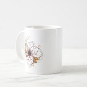 Elegante florale Wasserfarbenkunst Kaffeetasse (Vorderseite Links)