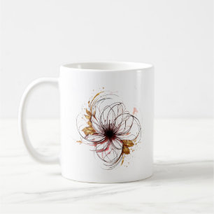 Elegante florale Wasserfarbenkunst  Kaffeetasse