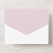 Elegante florale weiche Lila Lilac alles in einer  All In One Einladung (Rückseite)