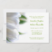 Elegante, florale White Virtual Wedding Einladung (Vorderseite)