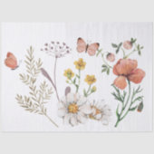 Elegante florale Wildblume Seidenpapier (Vorderseite)