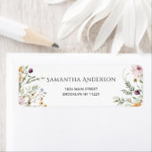 Elegante florale Wildblumen Rücksendeadresse (Insitu)