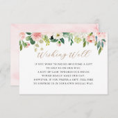 Elegante florale Wünsche Gut Begleitkarte (Vorne/Hinten)