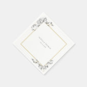 Elegante florale Zeichnend Goldrahmen Rustikale Ho Serviette (Ecke)