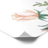 Elegante Florale zum 90. Geburtstag Begrüßung Poster (Ecke)